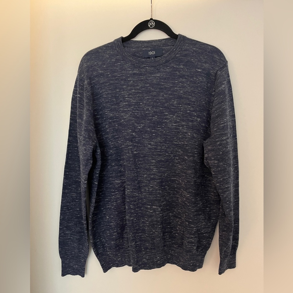 1901 Men's Heathered Navy Crewneck Sweater